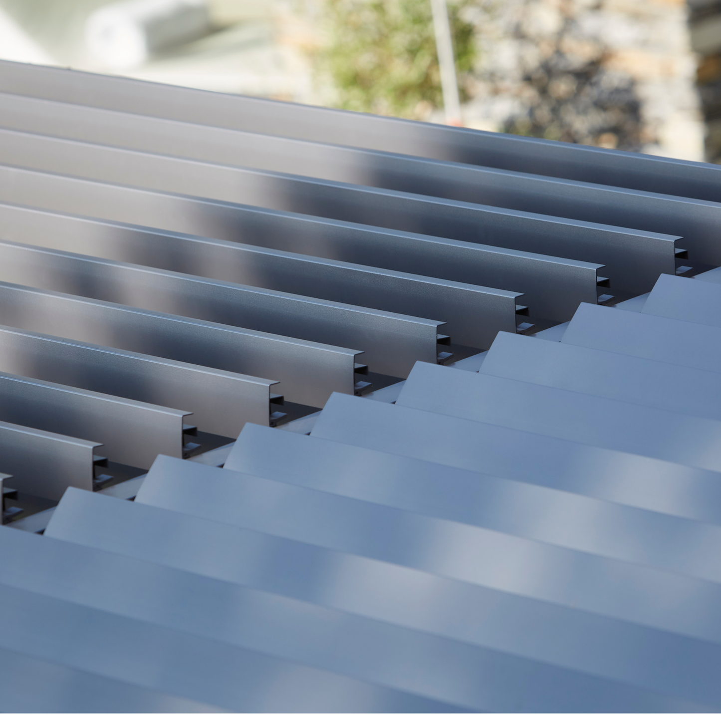 Royce Cube Aluminium Luxury Pergola with Solar LED Light Pack | Anthracite | 4 x 4 Metre