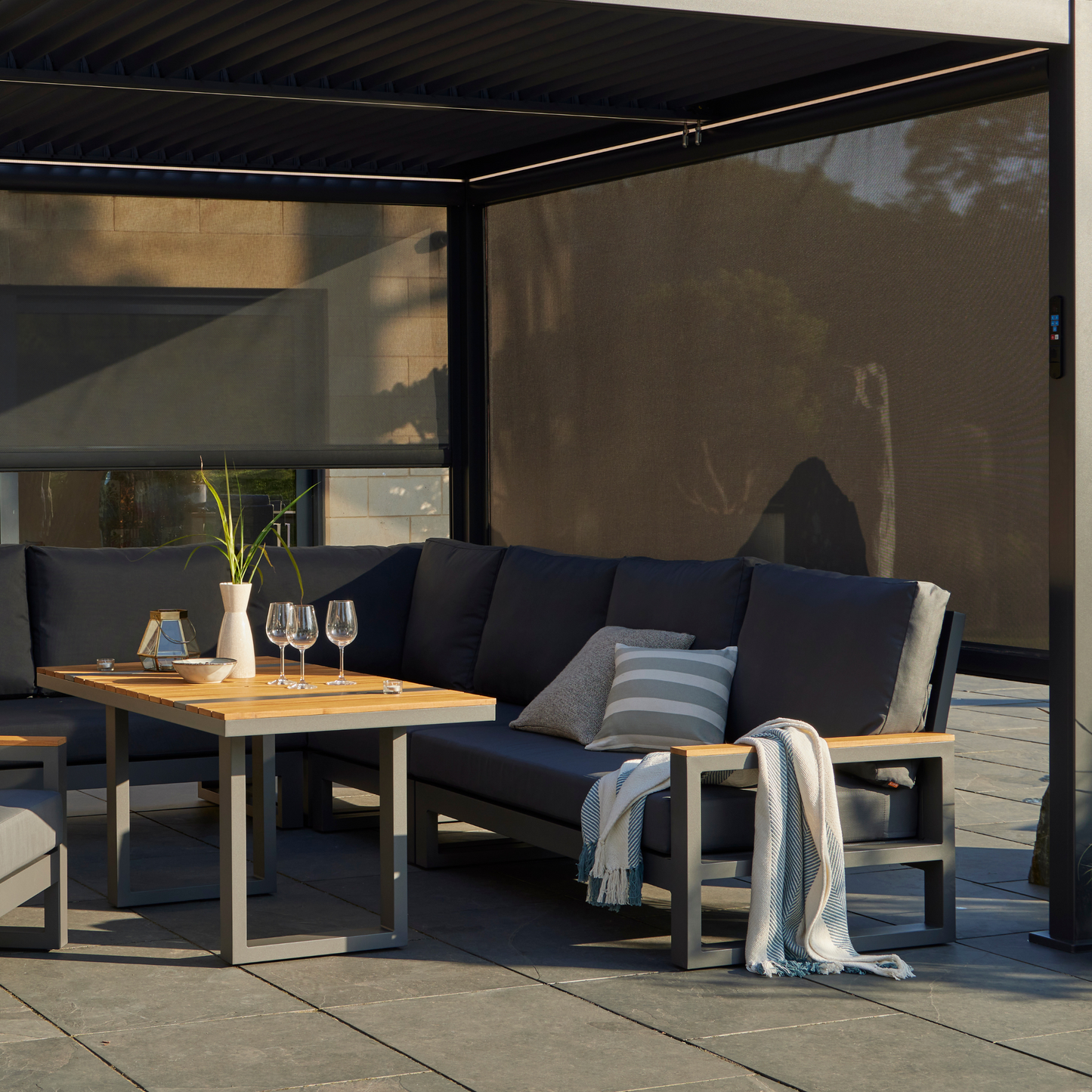 Royce Cube Pergola Pull Down Screens 3 Metre Width