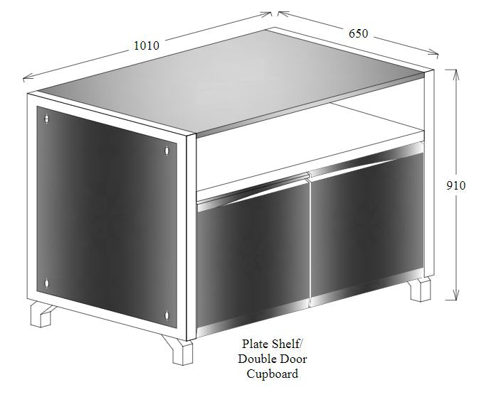 Oliveti Plate Shelf Double or Single Door
